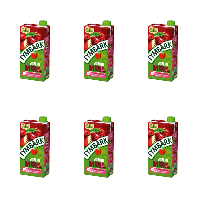Tymbark Napój jabłko wiśnia 1 l X6